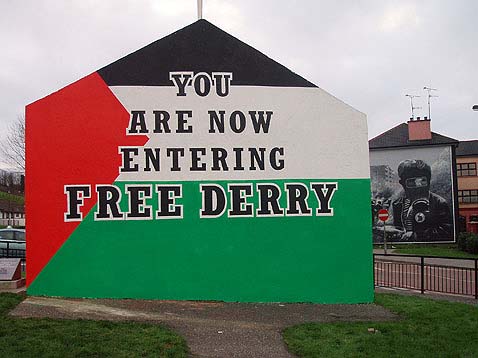 Palestinian Flag on Free Derry Wall